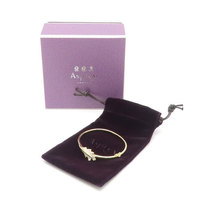 Asprey アスプレイ ウッドランド オークリーフ バングル シングル ダイヤモンド K18YG イエローゴールド レディース/295286【中古】【BJ】