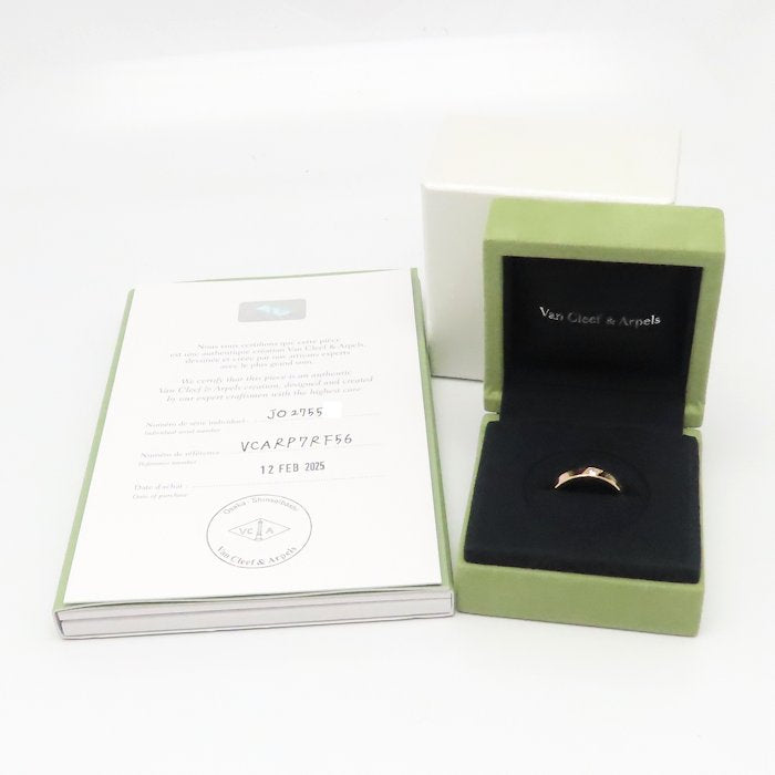 Van Cleef & Arpels ヴァンクリーフ＆アーペル トゥージュール シニアチュール エトワール マリッジ リング 指輪 ダイヤモンド #56 15.5号 VCARP7RE00 K18RG ローズゴールド レディース/295287【中古】【BJ】