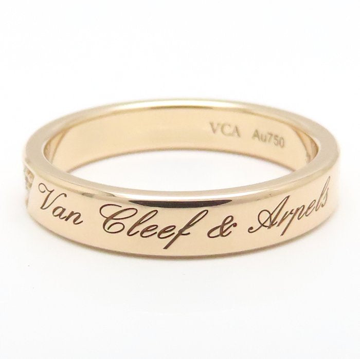 Van Cleef & Arpels ヴァンクリーフ＆アーペル トゥージュール シニアチュール エトワール マリッジ リング 指輪 ダイヤモンド #56 15.5号 VCARP7RE00 K18RG ローズゴールド レディース/295287【中古】【BJ】