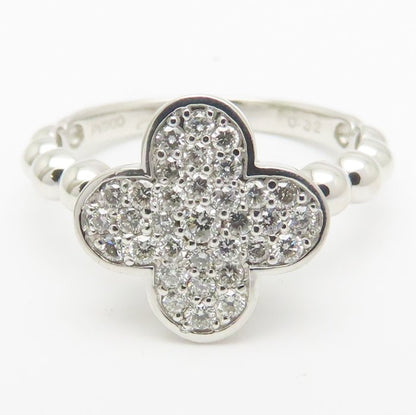 Alisia アリシア ダイヤモンド リング 指輪 ダイヤモンド0.32ct 13号 フラワーモチーフ Pt950プラチナ レディース/295297【中古】【BJ】