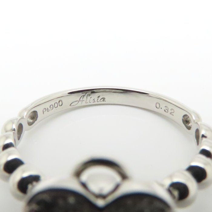 Alisia アリシア ダイヤモンド リング 指輪 ダイヤモンド0.32ct 13号 フラワーモチーフ Pt950プラチナ レディース/295297【中古】【BJ】