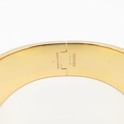 HERMES エルメス クリッククラック GM バングル ブラックｘゴールド GP(ゴールドメッキ)xエナメル レディース/295307【中古】【BJ】