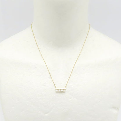 TASAKI 田崎真珠 プチ バランス ダイヤモンド ソロ ネックレス あこや真珠 ダイヤモンド0.13ct P-16743-4-18KYG K18YG イエローゴールド レディース/295321【中古】【BJ】