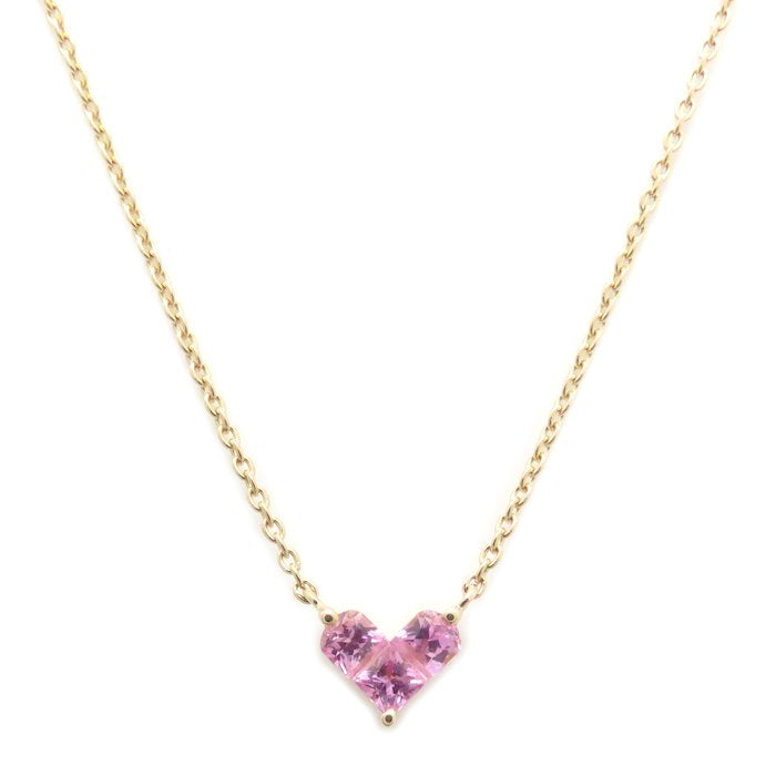 STAR JEWELRY スタージュエリー ミステリアスハート ネックレス ピンクサファイヤ0.25ct K18PG ピンクゴールド レディース/295322【中古】【BJ】
