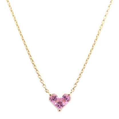 STAR JEWELRY スタージュエリー ミステリアスハート ネックレス ピンクサファイヤ0.25ct K18PG ピンクゴールド レディース/295322【中古】【BJ】