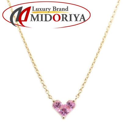 STAR JEWELRY スタージュエリー ミステリアスハート ネックレス ピンクサファイヤ0.25ct K18PG ピンクゴールド レディース/295322【中古】【BJ】