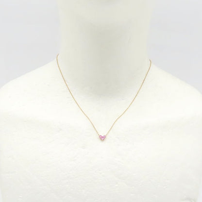 STAR JEWELRY スタージュエリー ミステリアスハート ネックレス ピンクサファイヤ0.25ct K18PG ピンクゴールド レディース/295322【中古】【BJ】