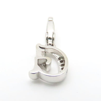 NOMBRE ノンブル アルファ イニシャル ペンダントトップ チャーム G ダイヤモンド0.03ct K18WG ホワイトゴールド レディース /295328【中古】【BJ】