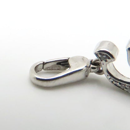 NOMBRE ノンブル アルファ イニシャル ペンダントトップ チャーム G ダイヤモンド0.03ct K18WG ホワイトゴールド レディース /295328【中古】【BJ】