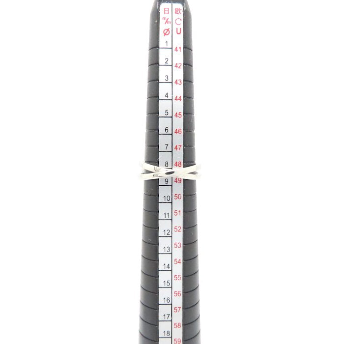 4℃ ヨンドシー 2連 リング 指輪 アクアマリン ダイヤモンド 8号 Pt950プラチナ レディース/295352【中古】【BJ】
