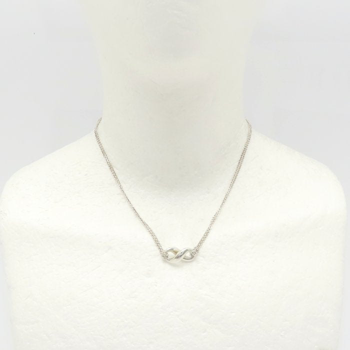TIFFANY&Co. ティファニー インフィニティ ダブルチェーン ネックレス シルバー925 レディース/295365【中古】【BJ】