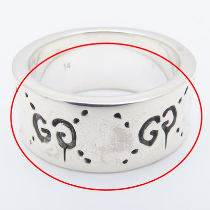 GUCCI グッチ アイコン ゴースト リング 指輪 GG #14 13号 シルバー925 レディース/295400【中古】【BJ】