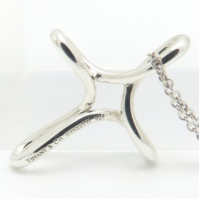 TIFFANY&Co. ティファニー インフィニティ クロス ネックレス エルサペレッティ シルバー925 レディース/295421【中古】【BJ】