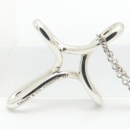 TIFFANY&Co. ティファニー インフィニティ クロス ネックレス エルサペレッティ シルバー925 レディース/295421【中古】【BJ】