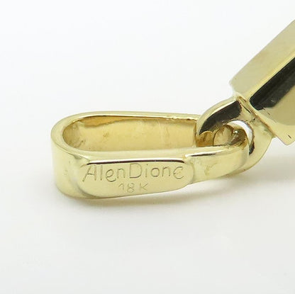 Alen Dione アレンディオーネ クロス ネックレス K18YG イエローゴールドxレザー レディース/295423【中古】【BJ】