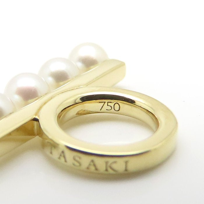 TASAKI 田崎真珠 バランス チャーム ペンダントトップ パール2.1ミリ 淡水真珠 K18YG イエローゴールド レディース CM0172 /295450【中古】【BJ】