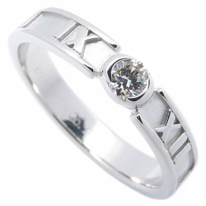 TIFFANY&Co. ティファニー アトラス リング 指輪 1Pダイヤモンド 10号 K18WG ホワイトゴールド レディース/295463【中古】【BJ】