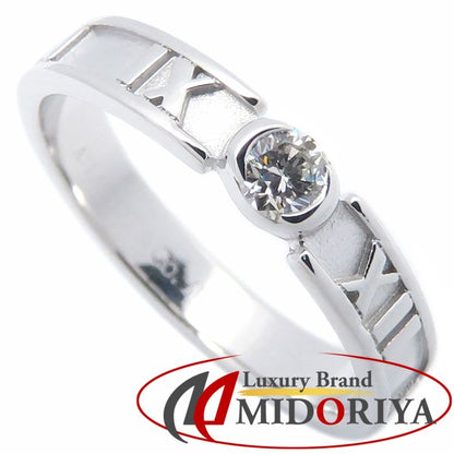 TIFFANY&Co. ティファニー アトラス リング 指輪 1Pダイヤモンド 10号 K18WG ホワイトゴールド レディース/295463【中古】【BJ】