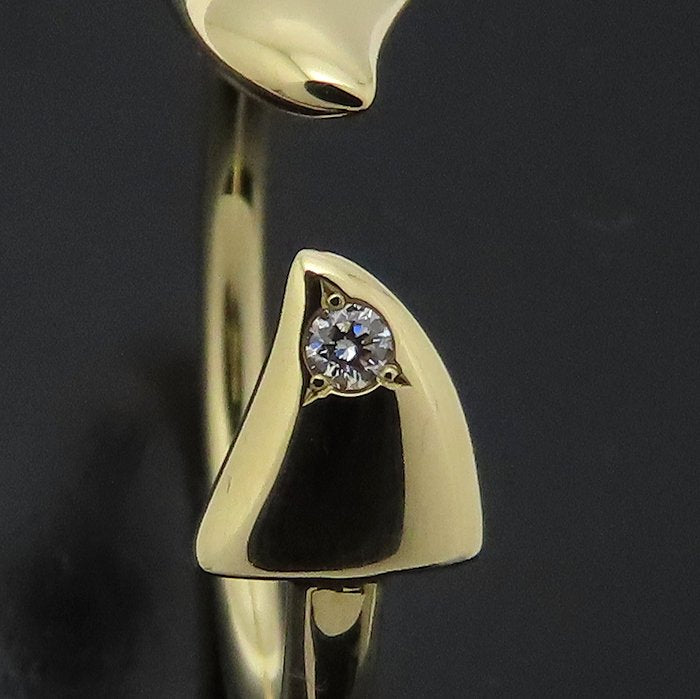 TASAKI 田崎真珠 ソーンズ リング 指輪 ダイヤモンド0.01ct 13号 K18YG イエローゴールド レディース/295471【中古】【BJ】