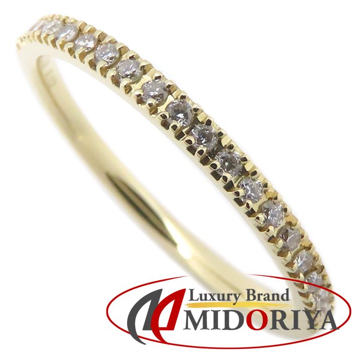 BELLESIORA ベルシオラ ダイヤモンド リング 指輪 ハーフエタニティ ダイヤモンド0.12ct 11号 K18YG イエローゴールド レディース/295476【中古】【BJ】