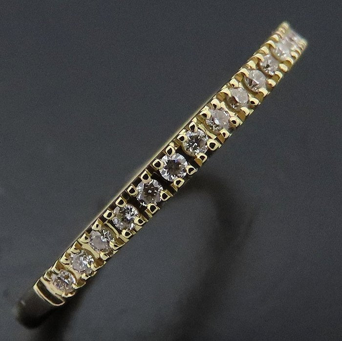 BELLESIORA ベルシオラ ダイヤモンド リング 指輪 ハーフエタニティ ダイヤモンド0.12ct 11号 K18YG イエローゴールド レディース/295476【中古】【BJ】