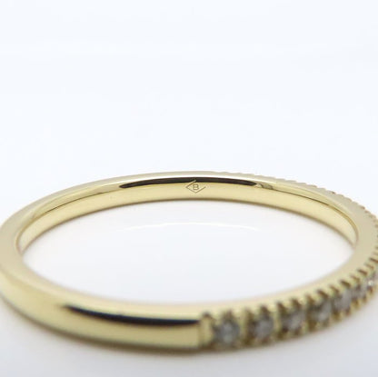 BELLESIORA ベルシオラ ダイヤモンド リング 指輪 ハーフエタニティ ダイヤモンド0.12ct 11号 K18YG イエローゴールド レディース/295476【中古】【BJ】