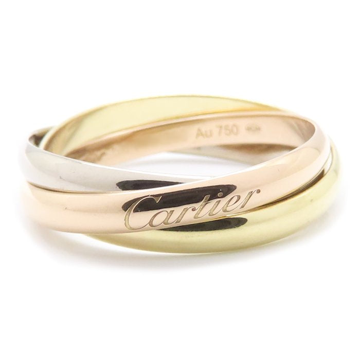 CARTIER カルティエ トリニティ リング 指輪 #58 17.5号 3連 B4086100 K18スリーカラーゴールド レディース/295483【中古】【BJ】