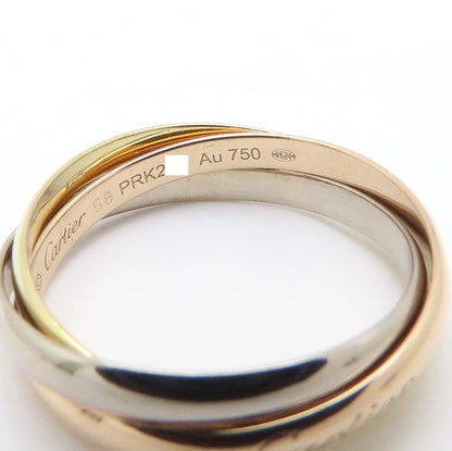 CARTIER カルティエ トリニティ リング 指輪 #58 17.5号 3連 B4086100 K18スリーカラーゴールド レディース/295483【中古】【BJ】