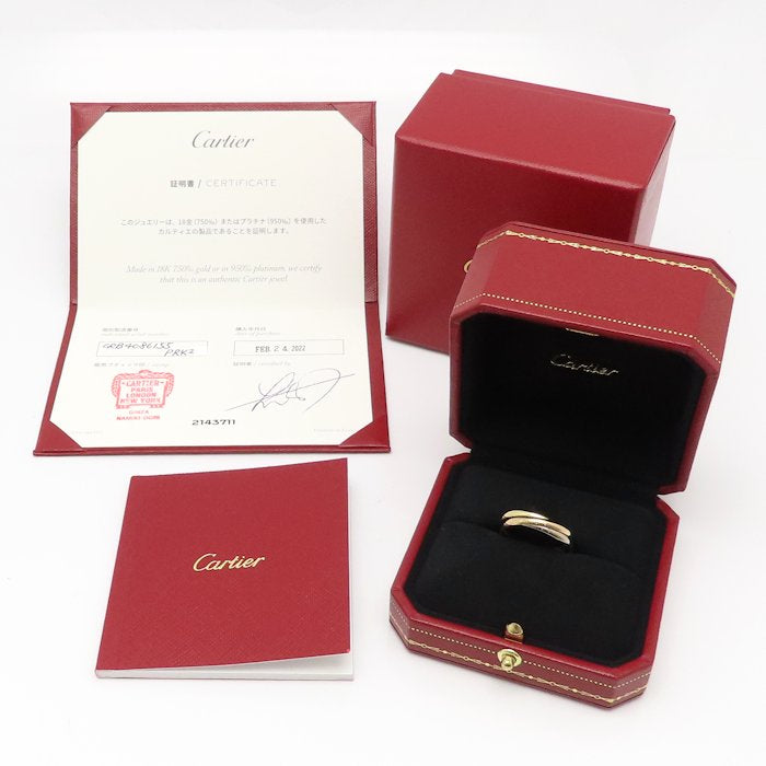 CARTIER カルティエ トリニティ リング 指輪 #58 17.5号 3連 B4086100 K18スリーカラーゴールド レディース/295483【中古】【BJ】