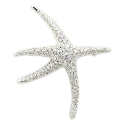 TIFFANY&Co. ティファニー スターフィッシュ ブローチ ダイヤモンド エルサペレッティ Pt950プラチナ レディース/295486【中古】【BJ】