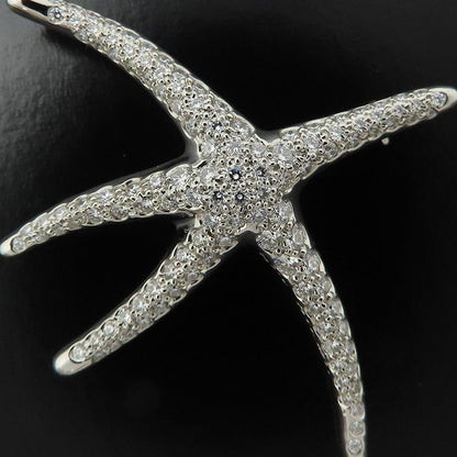TIFFANY&Co. ティファニー スターフィッシュ ブローチ ダイヤモンド エルサペレッティ Pt950プラチナ レディース/295486【中古】【BJ】
