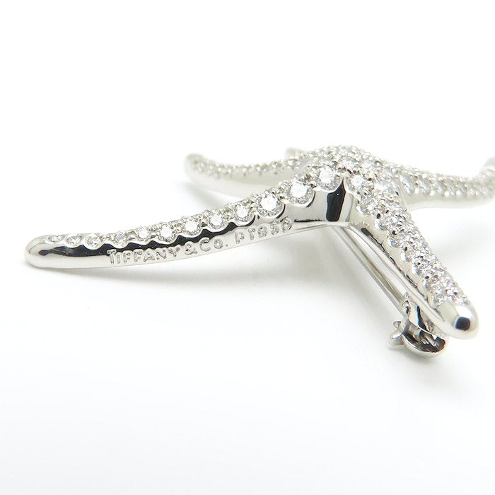 TIFFANY&Co. ティファニー スターフィッシュ ブローチ ダイヤモンド エルサペレッティ Pt950プラチナ レディース/295486【中古】【BJ】