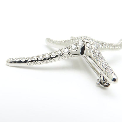 TIFFANY&Co. ティファニー スターフィッシュ ブローチ ダイヤモンド エルサペレッティ Pt950プラチナ レディース/295486【中古】【BJ】