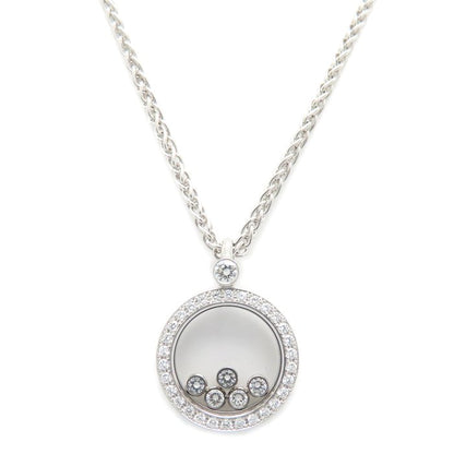 Chopard ショパール ハッピーダイヤモンド ネックレス 5Pムービングダイヤモンド 79/3926/0 K18WG ホワイトゴールド レディース/295492【中古】【BJ】