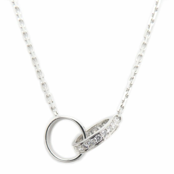 CARTIER カルティエ ベビーラブ ネックレス ダイヤモンド K18WG ホワイトゴールド レディース/295493【中古】【BJ】