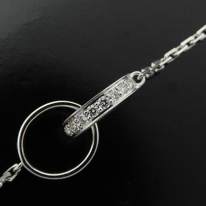 CARTIER カルティエ ベビーラブ ネックレス ダイヤモンド K18WG ホワイトゴールド レディース/295493【中古】【BJ】