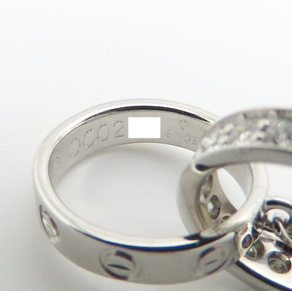 CARTIER カルティエ ベビーラブ ネックレス ダイヤモンド K18WG ホワイトゴールド レディース/295493【中古】【BJ】