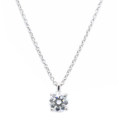 TIFFANY&Co. ティファニー ソリティア ネックレス 一粒ダイヤモンド0.42ct F.VS1.3Excellent Pt950プラチナ レディース/295497【中古】【BJ】