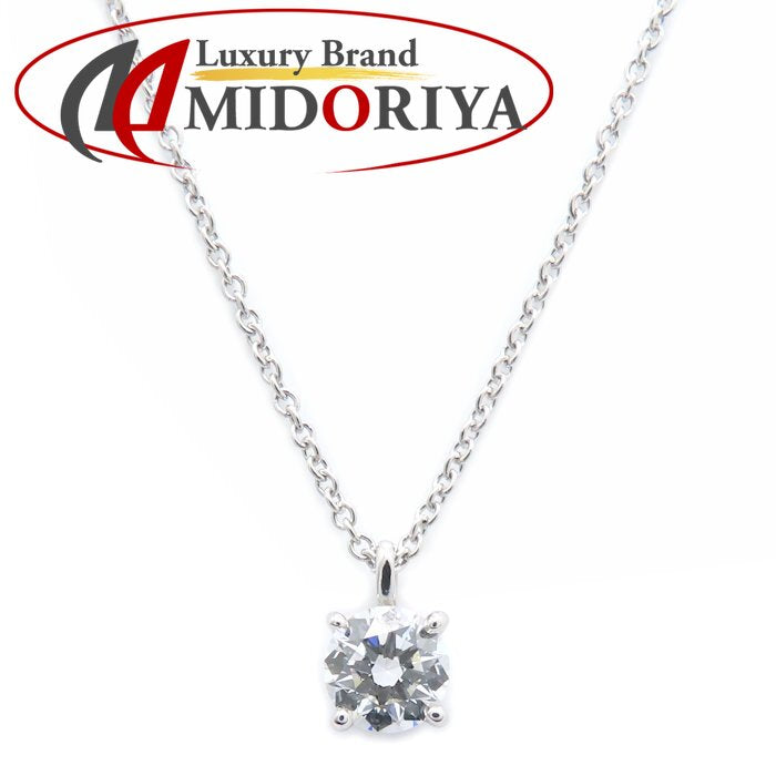TIFFANY&Co. ティファニー ソリティア ネックレス 一粒ダイヤモンド0.42ct F.VS1.3Excellent Pt950プラチナ レディース/295497【中古】【BJ】