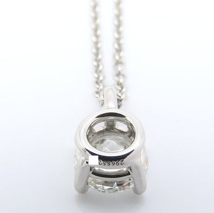 TIFFANY&Co. ティファニー ソリティア ネックレス 一粒ダイヤモンド0.42ct F.VS1.3Excellent Pt950プラチナ レディース/295497【中古】【BJ】