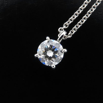 TIFFANY&Co. ティファニー ソリティア ネックレス 一粒ダイヤモンド0.42ct F.VS1.3Excellent Pt950プラチナ レディース/295497【中古】【BJ】