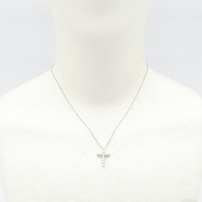 TIFFANY&Co. ティファニー クロス ネックレス ダイヤモンド11石 Pt950プラチナ レディース/295498【中古】【BJ】