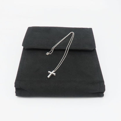 TIFFANY&Co. ティファニー クロス ネックレス ダイヤモンド11石 Pt950プラチナ レディース/295498【中古】【BJ】