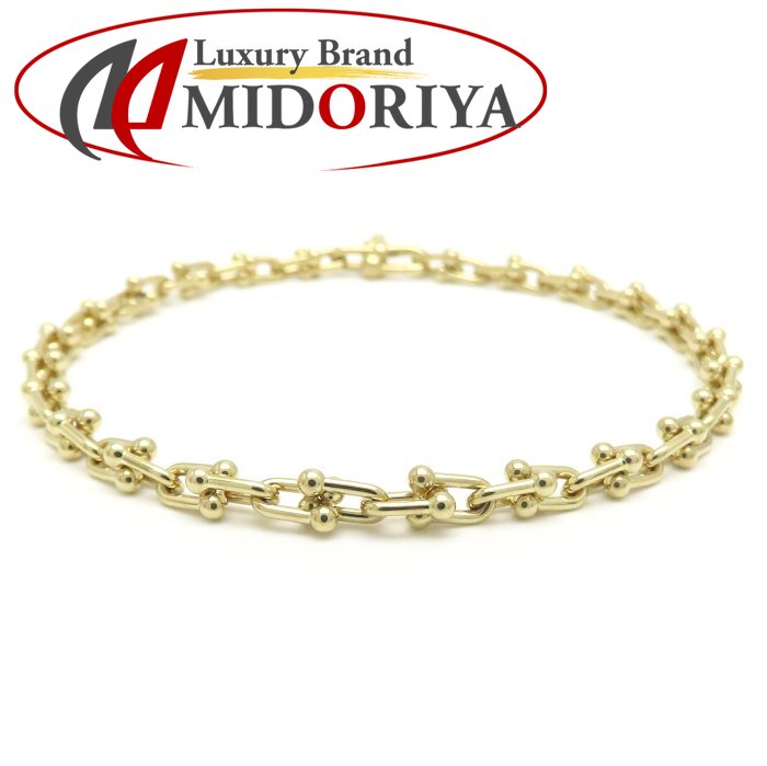 TIFFANY&Co. ティファニー ハードウェア マイクロリンク ブレスレット K18YG イエローゴールド レディース/295504【中古】【BJ】