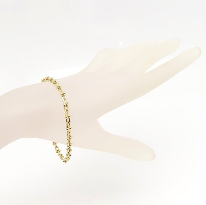 TIFFANY&Co. ティファニー ハードウェア マイクロリンク ブレスレット K18YG イエローゴールド レディース/295504【中古】【BJ】