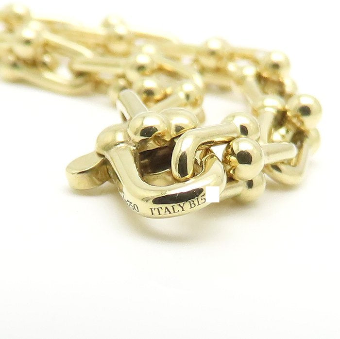 TIFFANY&Co. ティファニー ハードウェア マイクロリンク ブレスレット K18YG イエローゴールド レディース/295504【中古】【BJ】