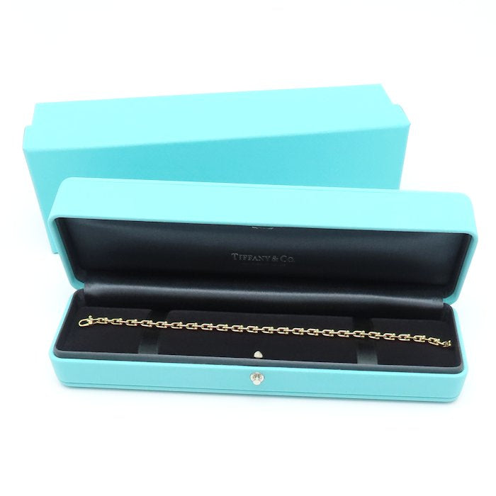 TIFFANY&Co. ティファニー ハードウェア マイクロリンク ブレスレット K18YG イエローゴールド レディース/295504【中古】【BJ】