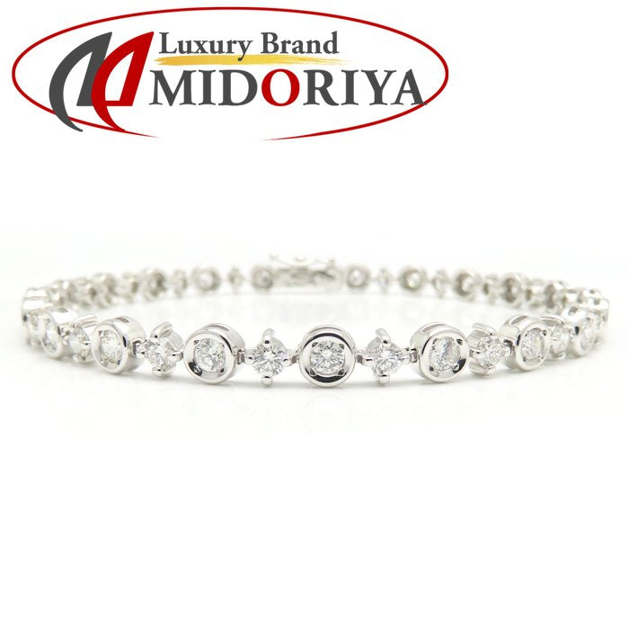 LINE ライン ダイヤモンド ブレスレット ダイヤモンド2.88ct K18WG ホワイトゴールド レディース/295508【中古】【BJ】