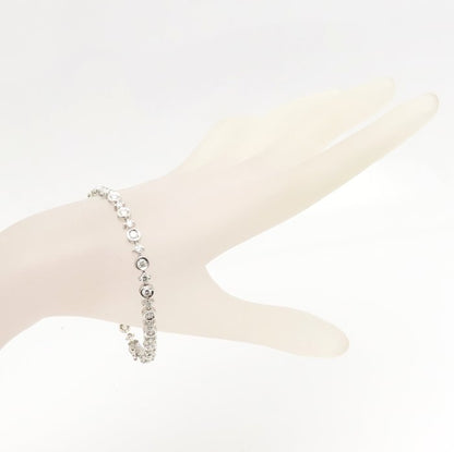LINE ライン ダイヤモンド ブレスレット ダイヤモンド2.88ct K18WG ホワイトゴールド レディース/295508【中古】【BJ】