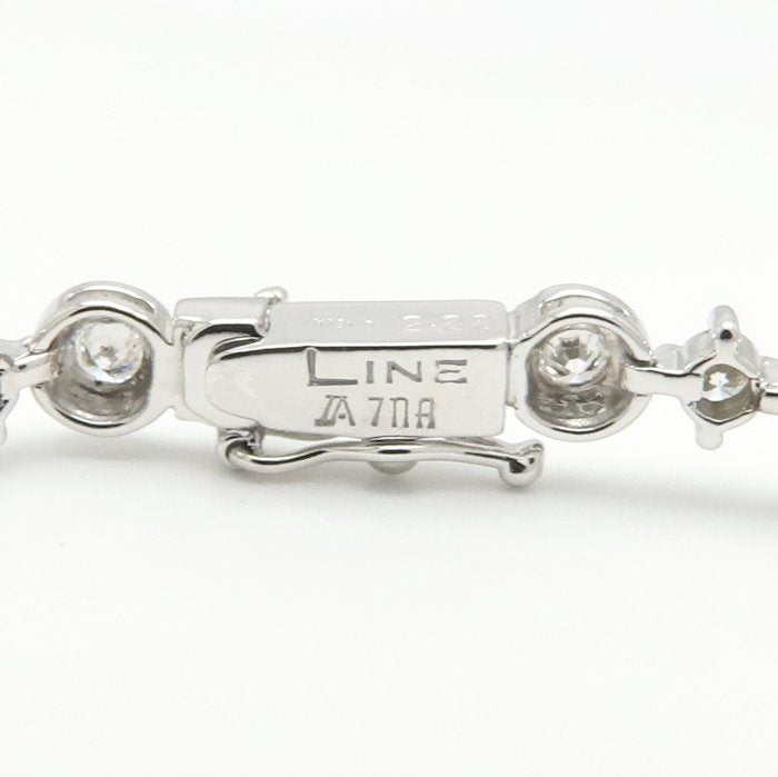 LINE ライン ダイヤモンド ブレスレット ダイヤモンド2.88ct K18WG ホワイトゴールド レディース/295508【中古】【BJ】